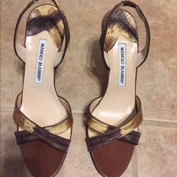 Manolo Blahnik Shoes - Manolo Blahnik snake skin color